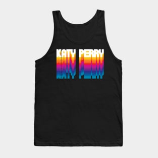 Retro Katy Proud Name Personalized Gift Rainbow Style Tank Top